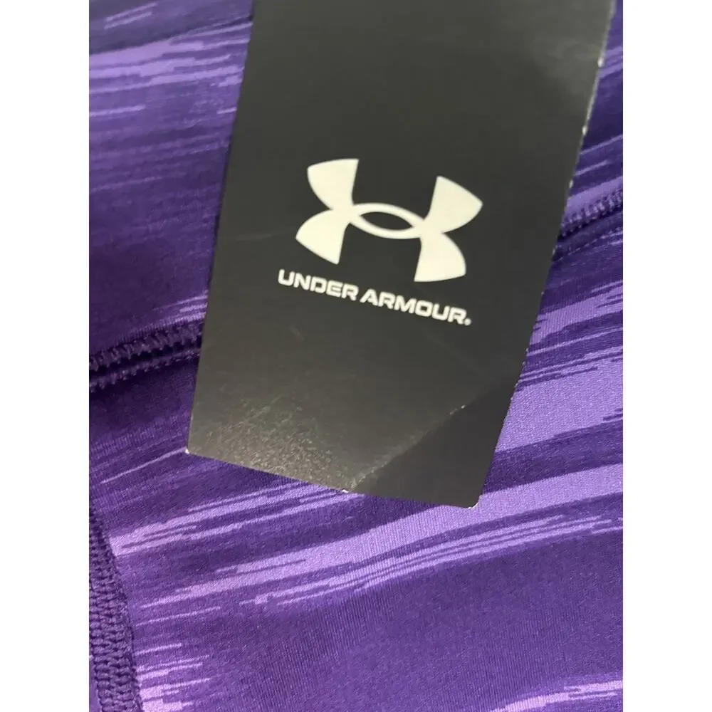 Under Armour Girls Purple Printed Ankle Leggings 12-13 Years 1366855
